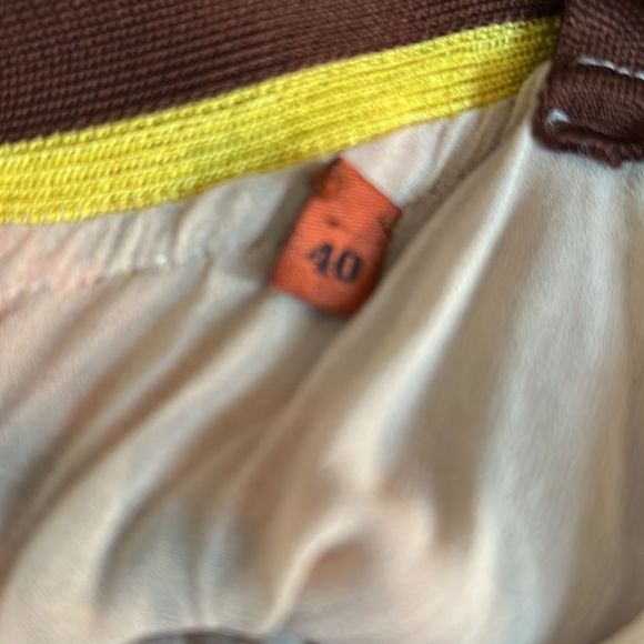 Missoni dress mini ruffles criss cross straps orange yellow brown size 40 - Picture 11 of 16